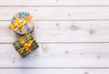 Beautiful Gift boxes with colored paper