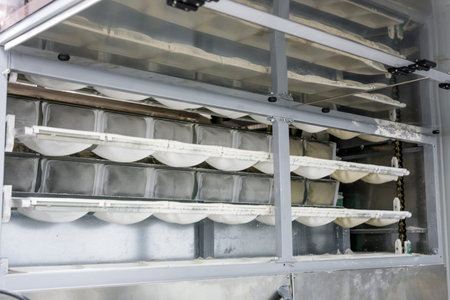 Machine for kneading bread in a bakery oven