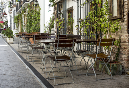 Streets, corners, doors, windows and details of marbella.Spainの写真素材
