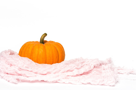Halloween decoration background on dark wooden table. Spiders; pumpkin; Dark. Isolated: Copyspaceの写真素材