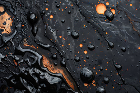 Abstract background of colorful oil stains forming beautiful shapes and textures.Modern wallpaper. Digital artの素材