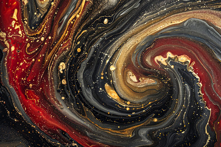 Abstract background of colorful oil stains forming beautiful shapes and textures.Modern wallpaper. Digital artの素材