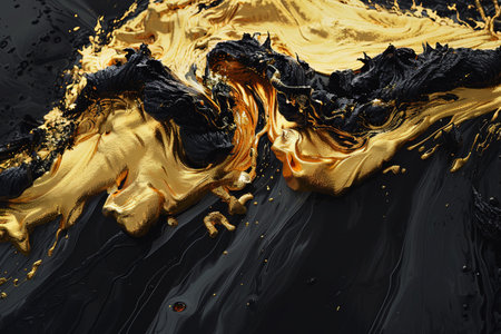 Abstract background of colorful oil stains forming beautiful shapes and textures.Modern wallpaper. Digital artの素材