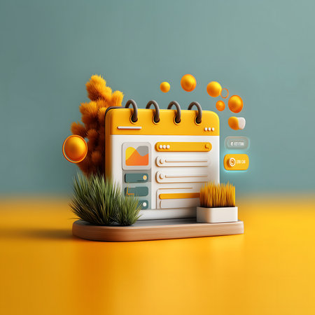 Digital planner interface showing a calendar, schedule, and to-do list for efficient task management and organizationの素材