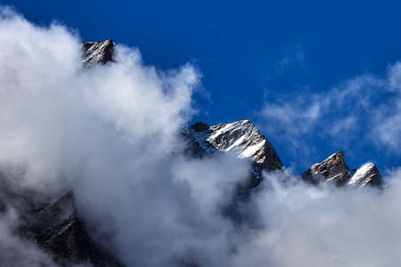 Mountains with cloud in italyの写真素材