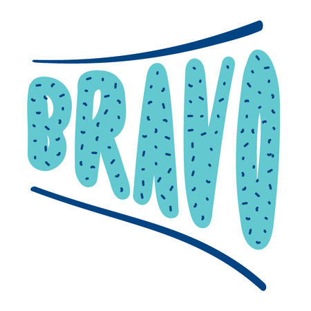 Bravo banner. Vector lettering.のイラスト素材