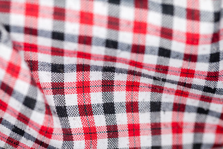 red, black and white checkered cotton texture