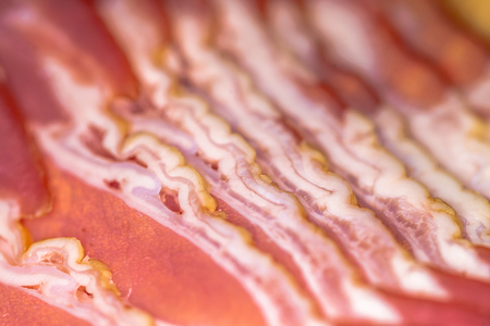 bacon stripes lies one above the otherの写真素材