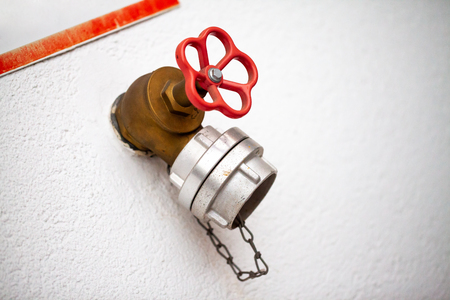 Typical european fire valve on a house facadeの写真素材