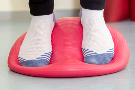Colorful gymnastics material for exercises at the physiotherapistの写真素材