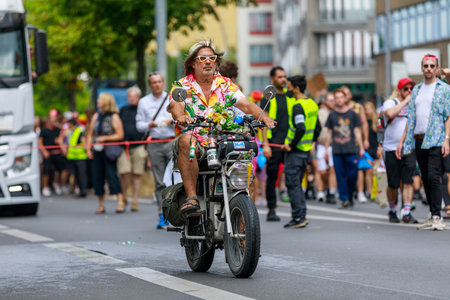 Berlin, Berlin/Germany - 07/23/2022: Christopher Street Day Parade. CSD is an annual European LGBTQ+ celebration and demonstration against discrimination and exclusion.のeditorial素材
