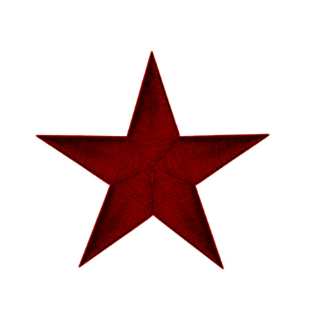 embroidered red starの写真素材