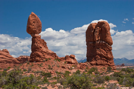 Moab, Utah - Balancing Rockの写真素材