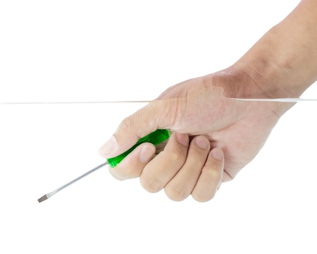 Screwdrivers And Hand, Underwaterの写真素材