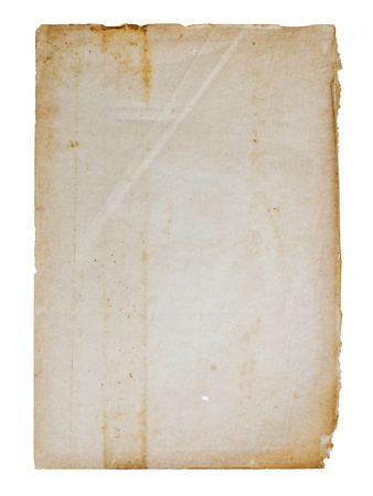 Old paper on white background の写真素材