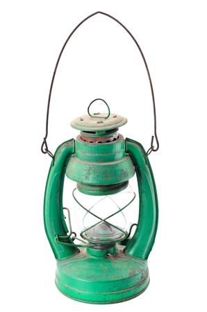 Kerosene lamps on white background の写真素材