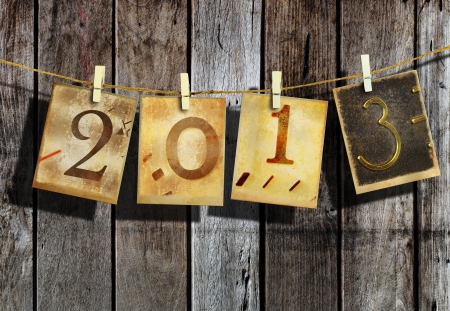 New year 2013 and christmas 2013 vintage style の写真素材