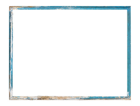 Old picture frame on white background 