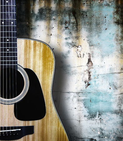 Guitar on grunge background.の写真素材