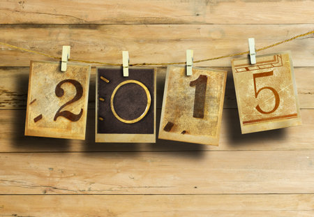 New year 2015 vintage style.の写真素材
