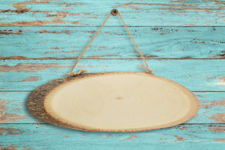 Wooden Signs on wood background.の写真素材