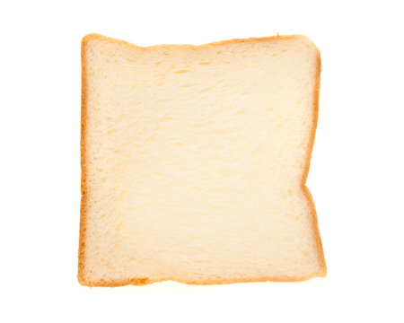 Top view of bread., Isolated on a white background.