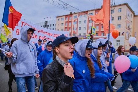Norilsk, Russia - June 12, 2017: The day of Russia in Norilskのeditorial素材