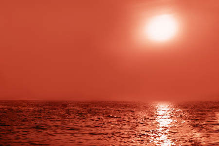 Sunset, sunrise over the sea. Maritime landscapeの写真素材