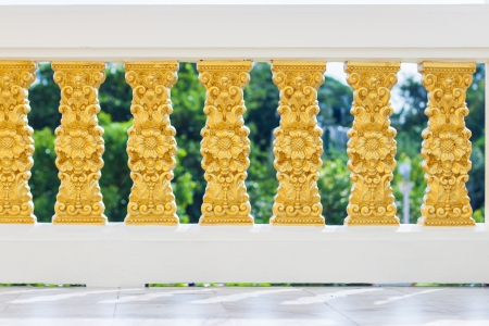 golden fences with thai style textureの写真素材