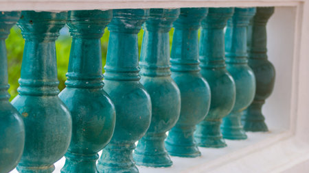 row of balustrade at outdoor balcony