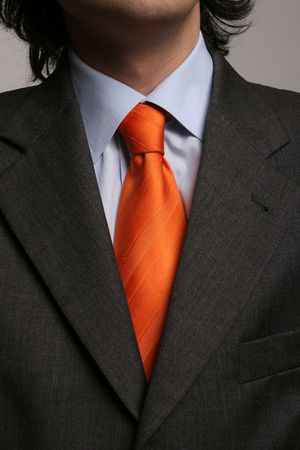 Detail of a suit and a tie - isolated in soft lightの写真素材