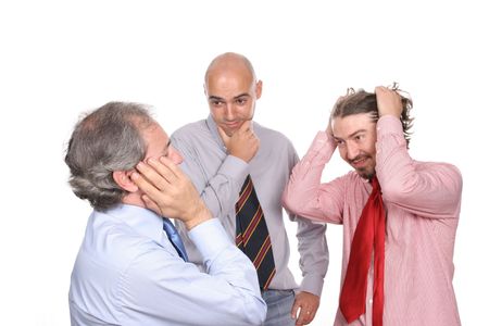 Business meeting - shot taken from the manager's perspectiveの写真素材
