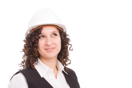 Young engineer, full of dreams - isolated on white