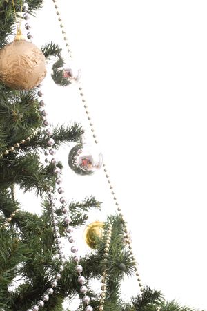 Christmas still life, isolated over white backgroundの写真素材