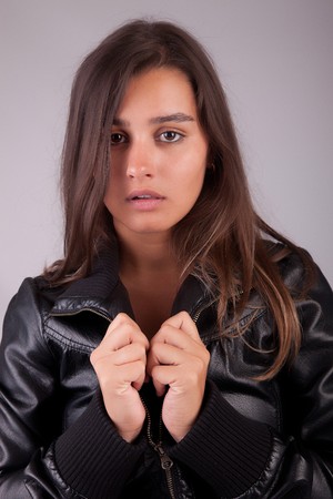 Beautiful woman portrait - isolatedの写真素材