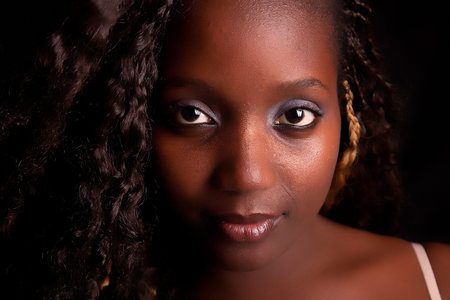 Beautiful casual woman portrait - isolatedの写真素材