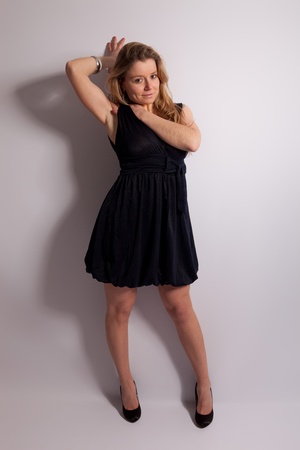 Beautiful woman posing full bodyの写真素材