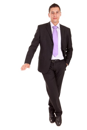 Young business man presenting your productの写真素材
