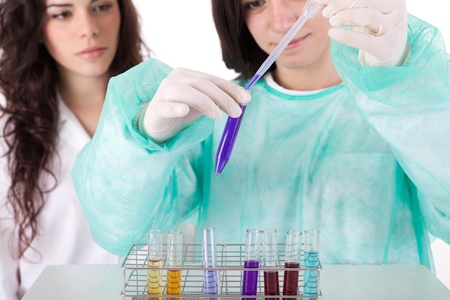 Team of young scientists at laboratoryの写真素材