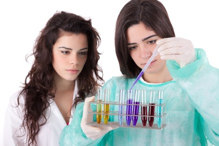 Team of young scientists at laboratoryの写真素材