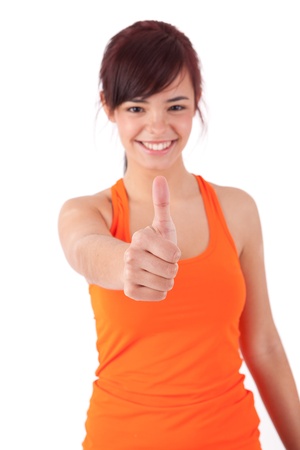 Young woman in great shape - fitness conceptの写真素材