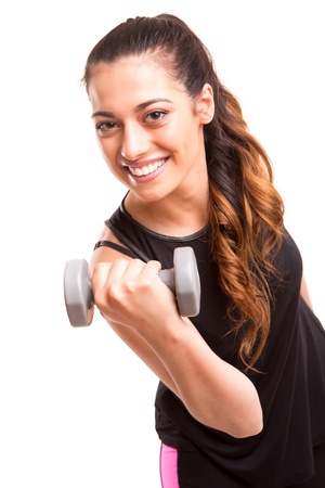 A beautiful young woman in great shape - fitness conceptの写真素材