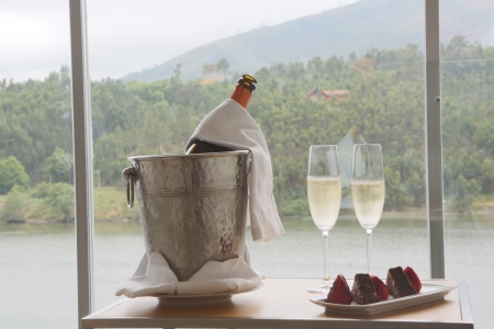 Hotel room shot - Honeymoon conceptの写真素材