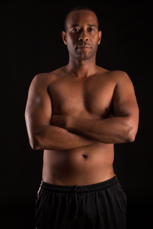 A young and handsome african fitness instructorの写真素材