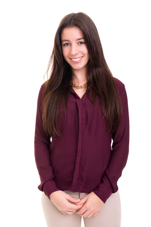 Studio shot of a beautiful young casual womanの写真素材