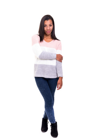 Studio shot of a beautiful african womanの写真素材