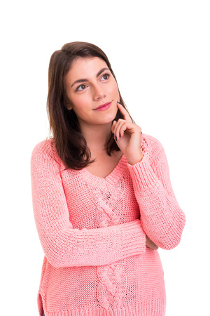 Studio shot: Young woman having a great ideaの写真素材
