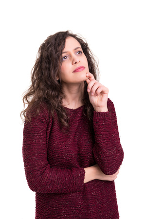 Studio shot: Young woman having a great ideaの写真素材