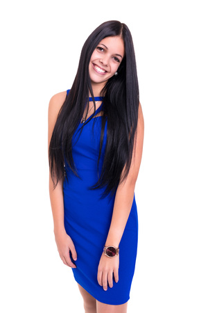 Studio shot of a beautiful young casual womanの写真素材