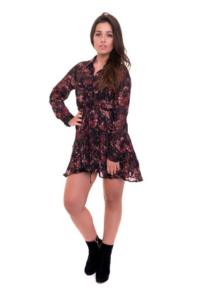 Studio shot of a beautiful young casual womanの写真素材